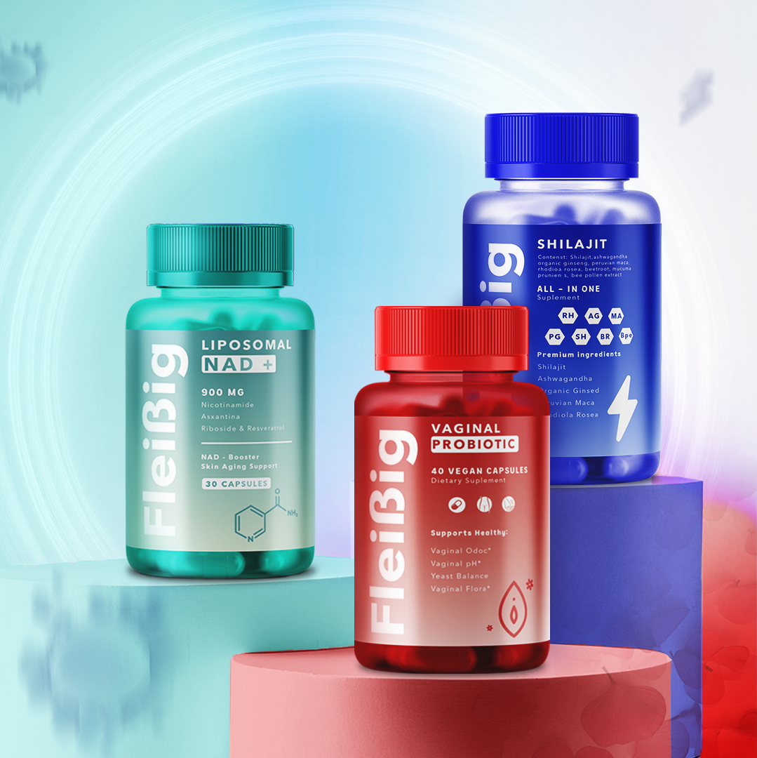 Shilajit, Ashwaghanda 7 en 1 + Vaginal Probiotic + NAD+ Liposomal