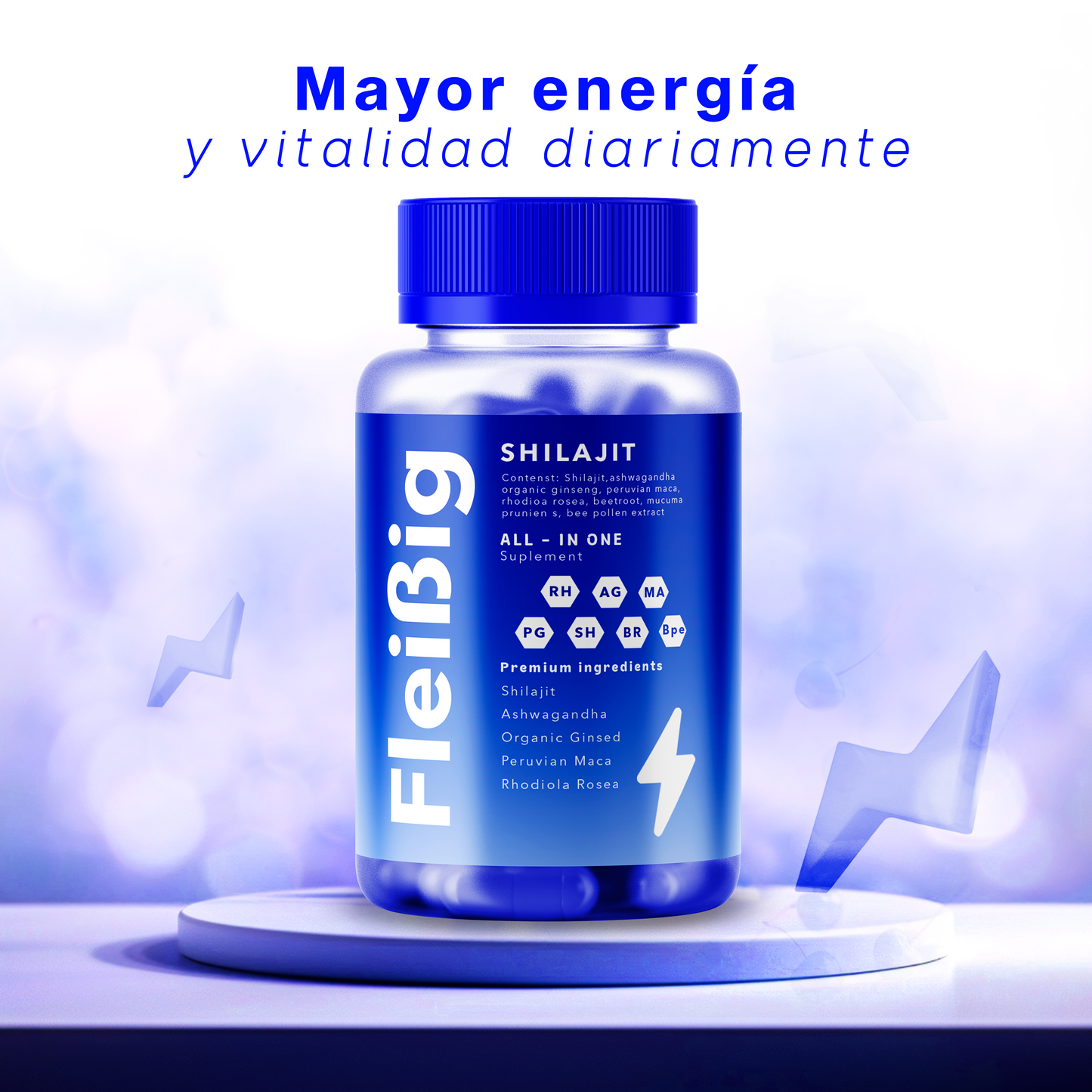 Shilajit™ - Cápsulas de Shilajit, Ashwaghanda 7 en 1