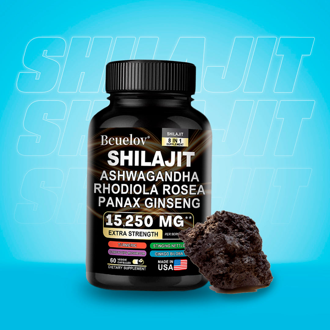 Shilajit™ Bio - Cápsulas de Shilajit, Ashwaghanda, 7 en 1