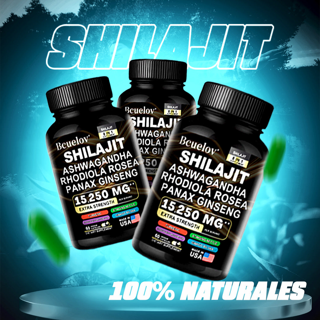 Shilajit™ Bio - Cápsulas de Shilajit, Ashwaghanda, 7 en 1
